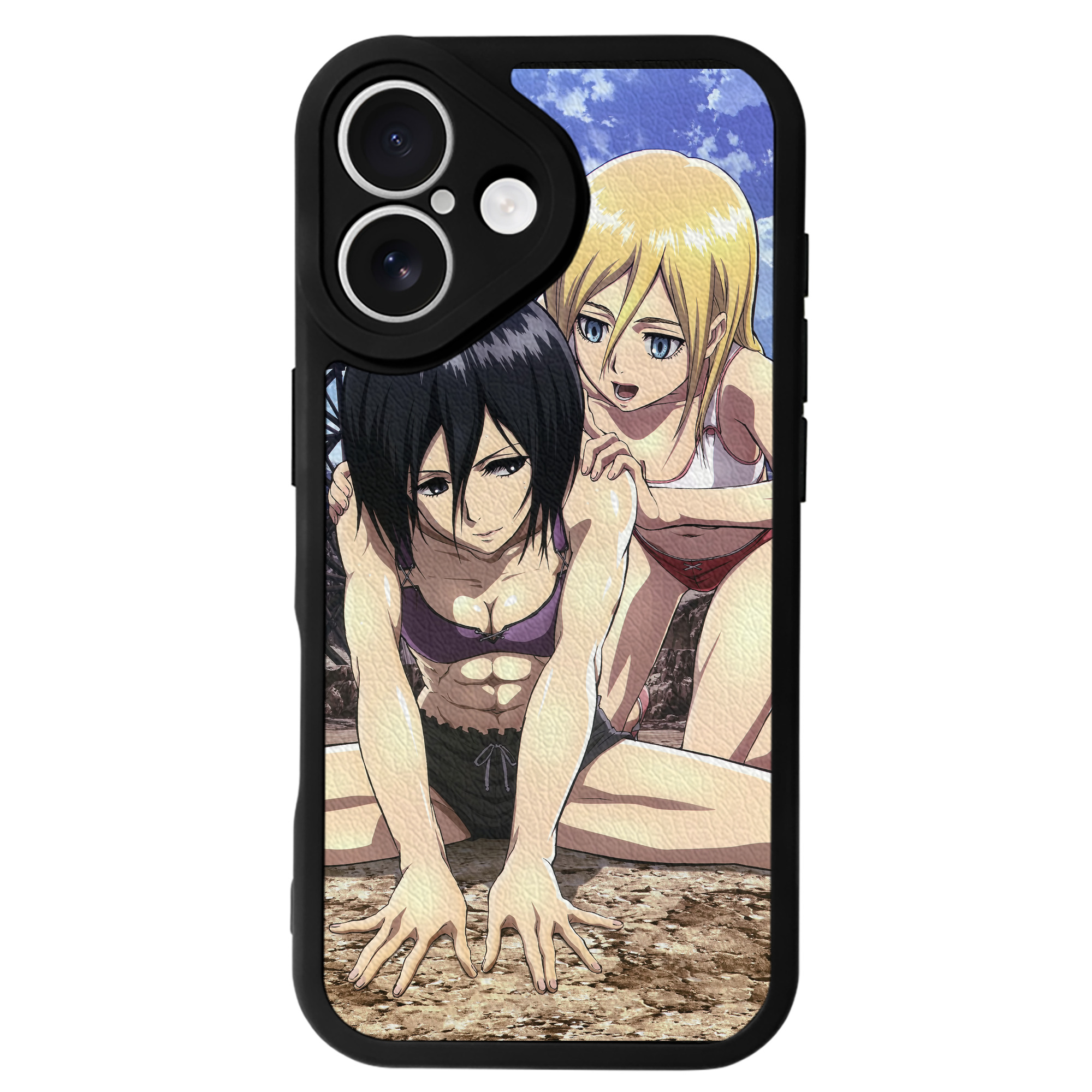 （画像用） 進撃の巨人 Attack on Titan 【iPhone 16シリーズ対応】シリコンスマホケース（レザー調） 材質：シリコン